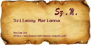 Szilassy Marianna névjegykártya